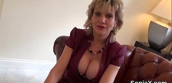  Unfaithful english milf gill ellis shows off her large balloons